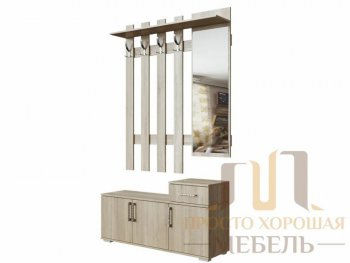 Прихожая №3 Вешалка с зеркалом 1200 (4 крючка) в Надыме - nadym.mebel-74.com | фото
