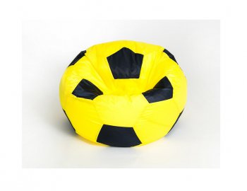 Кресло-мешок Мяч малый желто-черное в Надыме - nadym.mebel-74.com | фото