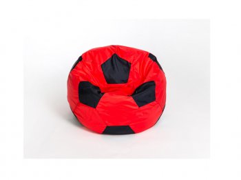 Кресло-мешок Мяч малый красно-черное в Надыме - nadym.mebel-74.com | фото