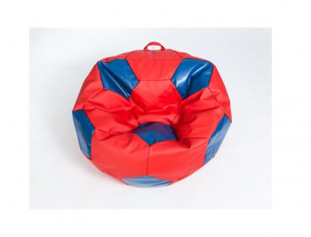 Кресло-мешок Мяч большой Экокожа красно-синее в Надыме - nadym.mebel-74.com | фото