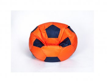 Кресло-мешок Мяч малый оранжево-черное в Надыме - nadym.mebel-74.com | фото