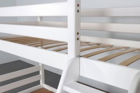 АДЕЛЬ Кровать двухъярусная с наклонной лестницей (белый) в Надыме - nadym.mebel-74.com | фото