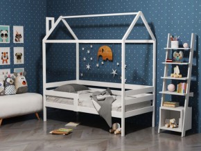 Детская кровать-домик из массива березы Соня-6 (800*1600) Белый/Лак в Надыме - nadym.mebel-74.com | фото