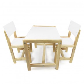 Детский растущий комплект стол и два стула  Я САМ "Лофт" (Белый, Сосна) в Надыме - nadym.mebel-74.com | фото