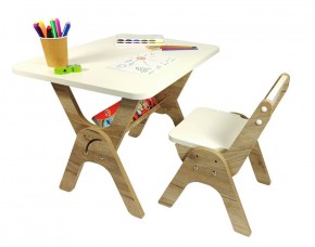 Детский растущий стол-парта и стул Я САМ "Умка" (Дуб/Серый) в Надыме - nadym.mebel-74.com | фото