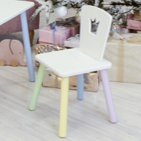Детский стул Корона (Белый/Белый/Цветной) в Надыме - nadym.mebel-74.com | фото