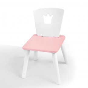 Детский стул Корона (Белый/Розовый/Белый) в Надыме - nadym.mebel-74.com | фото