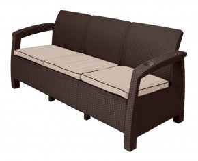 Диван Yalta Premium Sofa 3 Set (Ялта) шоколадный (+подушки под спину) в Надыме - nadym.mebel-74.com | фото