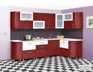 Кухонный гарнитур Ника-1 Мыло 2700*1500 в Надыме - nadym.mebel-74.com | фото