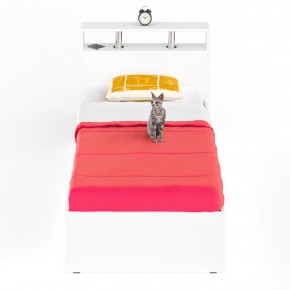 Камелия Кровать 0900, цвет белый, ШхГхВ 93,5х217х78,2 см., сп.м. 900х2000 мм., без матраса, основание есть в Надыме - nadym.mebel-74.com | фото