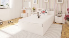 Камелия Кровать 1200, цвет белый, ШхГхВ 123,5х217х78,2 см., сп.м. 1200х2000 мм., без матраса, основание есть в Надыме - nadym.mebel-74.com | фото