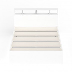 Камелия Кровать 1400, цвет белый, ШхГхВ 143,5х217х78,2 см., сп.м. 1400х2000 мм., без матраса, основание есть в Надыме - nadym.mebel-74.com | фото