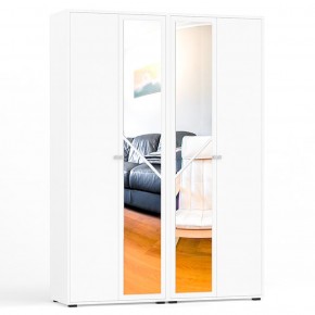 Камелия Шкаф 4-х створчатый, цвет белый, ШхГхВ 160х48х220 см., универсальная сборка, можно использовать как два отдельных шкафа в Надыме - nadym.mebel-74.com | фото