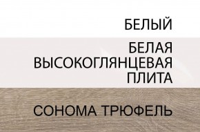 Комод 2D-1S/TYP 34, LINATE ,цвет белый/сонома трюфель в Надыме - nadym.mebel-74.com | фото
