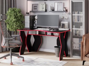 Компьютерный стол КЛ №9.0 (Черный/Красный) в Надыме - nadym.mebel-74.com | фото