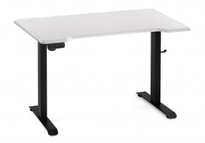 Компьютерный стол Маркос с механизмом подъема 120х75х75 белая шагрень / черный в Надыме - nadym.mebel-74.com | фото