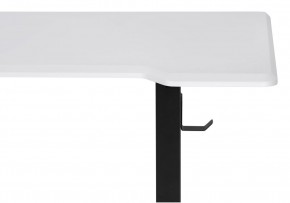 Компьютерный стол Маркос с механизмом подъема 140х80х75 белая шагрень / черный в Надыме - nadym.mebel-74.com | фото