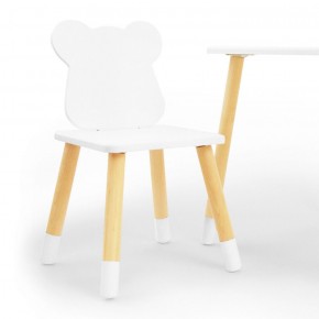 Комплект детской мебели стол и стул Мишутка (Белый/Белый/Береза) в Надыме - nadym.mebel-74.com | фото