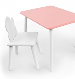 Комплект детской мебели стол и стул Облачко (Розывый/Белый/Белый) в Надыме - nadym.mebel-74.com | фото