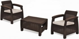Комплект мебели Корфу Уикенд (Corfu Weekend) коричневый - серо-бежевый * в Надыме - nadym.mebel-74.com | фото