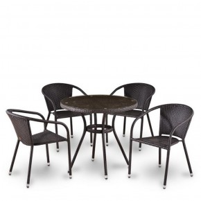 Комплект плетеной мебели T282ANT/Y137C-W53 Brown (4+1) в Надыме - nadym.mebel-74.com | фото