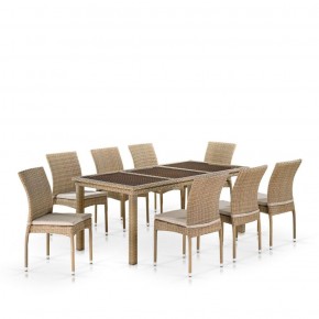 Комплект плетеной мебели T365/Y380B-W65 Light Brown (8+1) в Надыме - nadym.mebel-74.com | фото