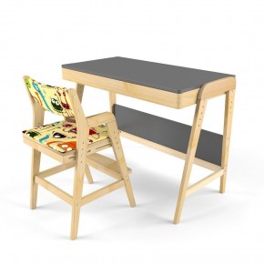 Комплект растущий стол и стул с чехлом 38 попугаев «Вуди» (Серый, Береза, Монстры) в Надыме - nadym.mebel-74.com | фото