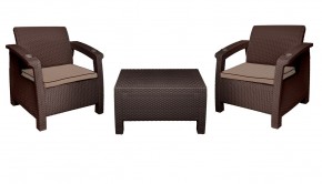 Комплект уличной мебели Yalta Premium Terrace Set (Ялта) шоколадый (+подушки под спину) в Надыме - nadym.mebel-74.com | фото