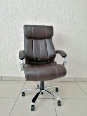 Кресло Barneo K-303 для руководителя (коричневая экокожа) в Надыме - nadym.mebel-74.com | фото
