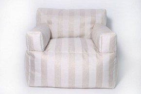 Кресло бескаркасное Уют полоса (Молочный) в Надыме - nadym.mebel-74.com | фото
