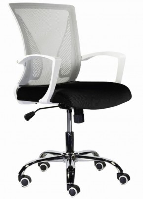Кресло BRABIX "Wings MG-306" (пластик белый, хром, сетка, серое/черное) 532010 в Надыме - nadym.mebel-74.com | фото