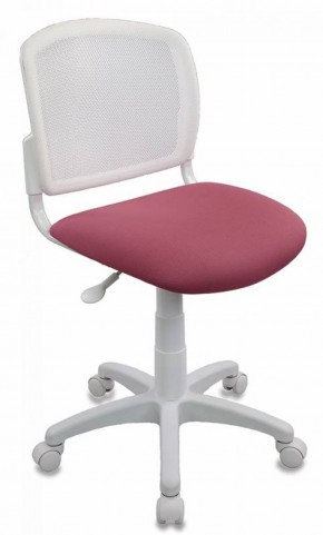 Кресло детское Бюрократ CH-W296NX/26-31 белый TW-15 розовый 26-31 в Надыме - nadym.mebel-74.com | фото