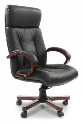 Кресло для руководителя Chairman 421 черный/орех темный, черный в Надыме - nadym.mebel-74.com | фото