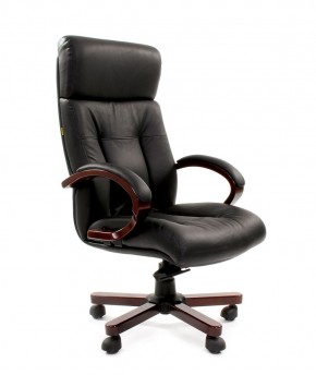 Кресло для руководителя CHAIRMAN  421 (Натуральная кожа) Черное в Надыме - nadym.mebel-74.com | фото