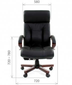 Кресло для руководителя CHAIRMAN  421 (Натуральная кожа) Черное в Надыме - nadym.mebel-74.com | фото