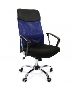 Кресло для руководителя CHAIRMAN 610 N (15-21 черный/сетка синий) в Надыме - nadym.mebel-74.com | фото