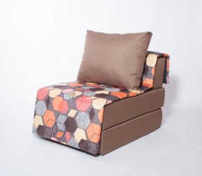 Кресло-кровать бескаркасное Харви (коричневый-геометрия браун) в Надыме - nadym.mebel-74.com | фото