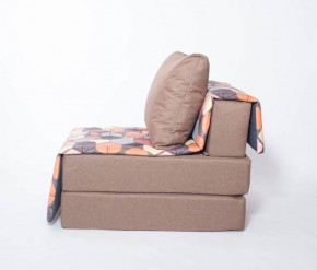 Кресло-кровать бескаркасное Харви (коричневый-геометрия браун) в Надыме - nadym.mebel-74.com | фото
