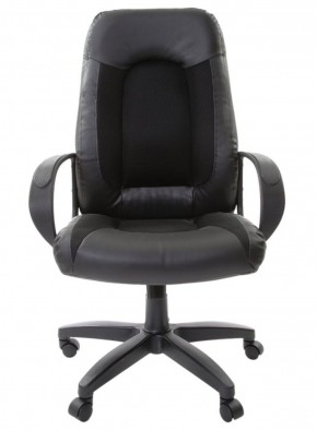 Кресло офисное BRABIX "Strike EX-525" (экокожа черная, ткань черная) 531381 в Надыме - nadym.mebel-74.com | фото