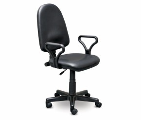 Кресло офисное Престиж+ (черный кожзам PV-1) г/п 140/ПВМ/ гольф в Надыме - nadym.mebel-74.com | фото