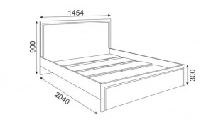 Кровать 1.4 М16 Стандарт с настилом Беатрис (Орех гепланкт) в Надыме - nadym.mebel-74.com | фото