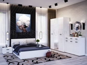 НЭНСИ NEW Кровать 1,4 м (Белый глянец холодный/Белый) в Надыме - nadym.mebel-74.com | фото