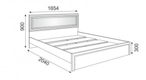 Кровать 1.6 М09 с мягкой спинкой и настилом Беатрис (Орех гепланкт) в Надыме - nadym.mebel-74.com | фото