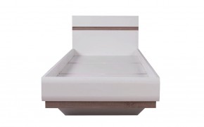 Кровать 90/TYP 90, LINATE ,цвет белый/сонома трюфель в Надыме - nadym.mebel-74.com | фото