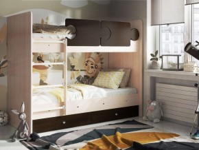 Кровать двухъярусная "Тетрис" (щиты) с бортиками + ящики в Надыме - nadym.mebel-74.com | фото