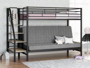Кровать двухъярусная с диваном "Мадлен-3" (Черный/Серый) в Надыме - nadym.mebel-74.com | фото