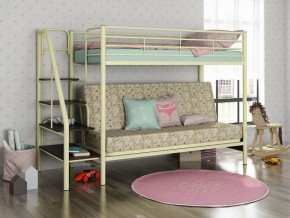 Кровать двухъярусная с диваном "Мадлен-3" (Белый/Фиолетовы) в Надыме - nadym.mebel-74.com | фото