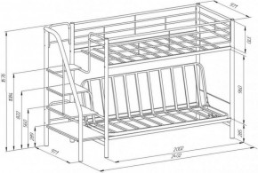Кровать двухъярусная с диваном "Мадлен-3" (Серый/Серый) в Надыме - nadym.mebel-74.com | фото