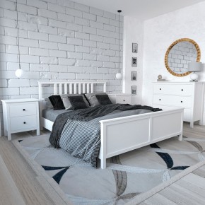 Кровать Ф-156.02 двухспальная 160х200 из массива сосны, цвет белый в Надыме - nadym.mebel-74.com | фото