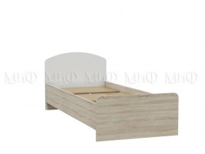МАРТИНА Кровать 800 с настилом ЛДСП (Белый глянец/дуб сонома) в Надыме - nadym.mebel-74.com | фото